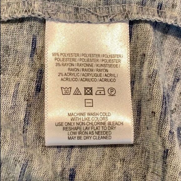 ANTHROPOLOGIE Cascadia Gray/Blue Marled Knit Cardigan Waterfall Front Sz S - Picture 12 of 12